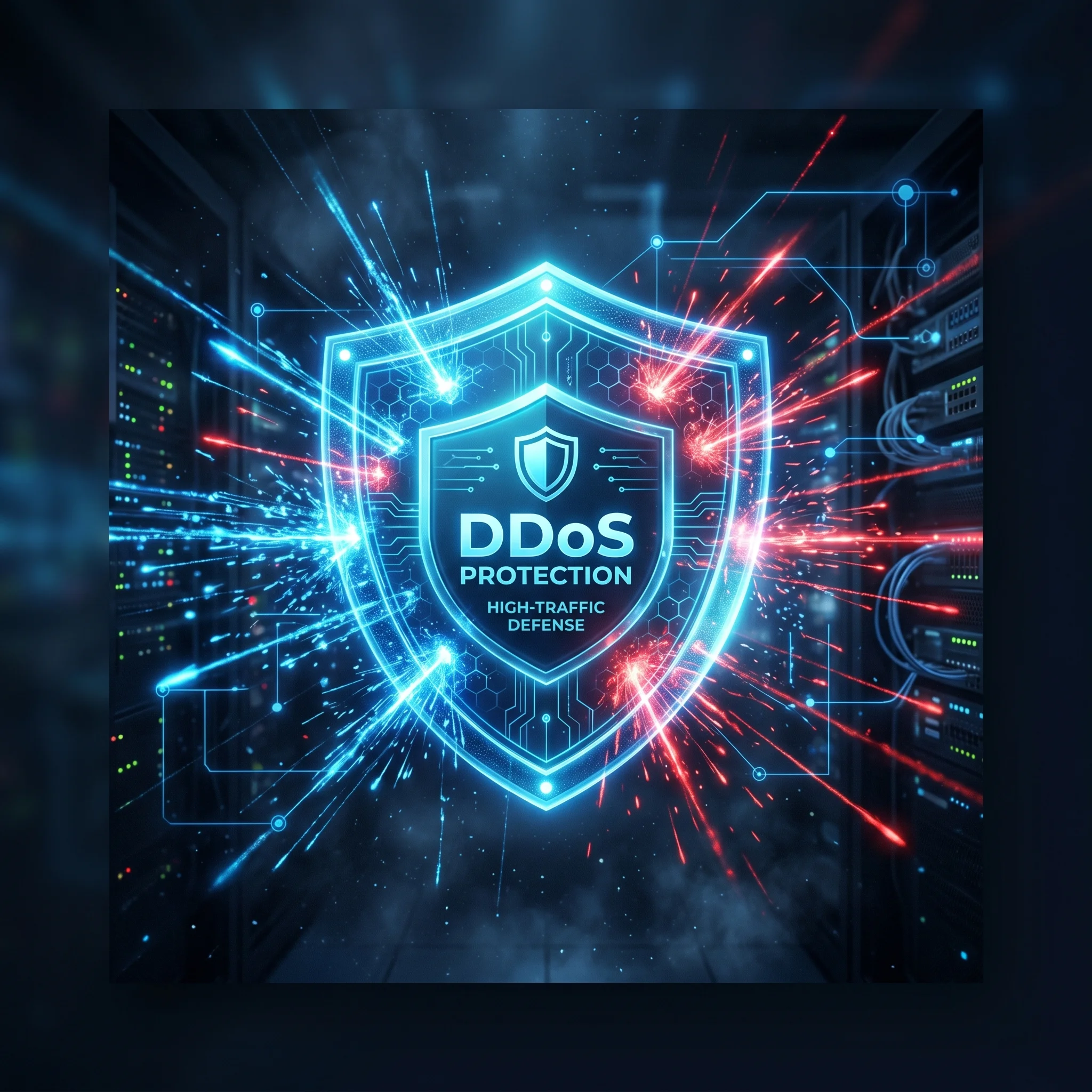 DDoS 防護服務架設商品圖,網站與 Minecraft 伺服器防護主題