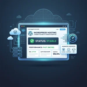 WordPress 主機託管服務商品圖，網站代管與建站支援主題